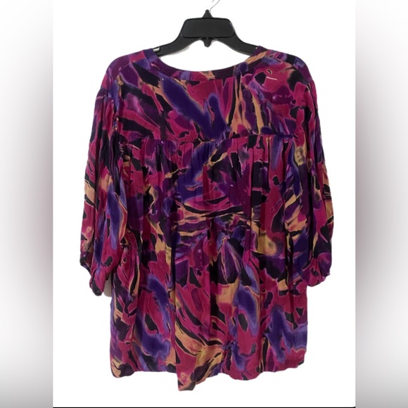 Women’s Half Sleeve Button Blouse Size Large - Picture 7 of 10